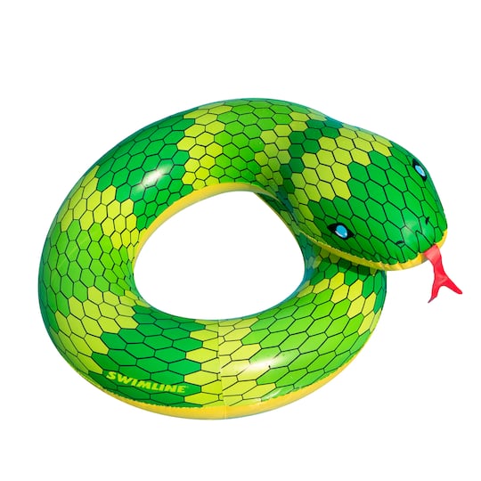 Swimline 28" Green & Yellow Snake Swimming Pool Inner Tube Float | 28" x 3" x 26" | Michaels®